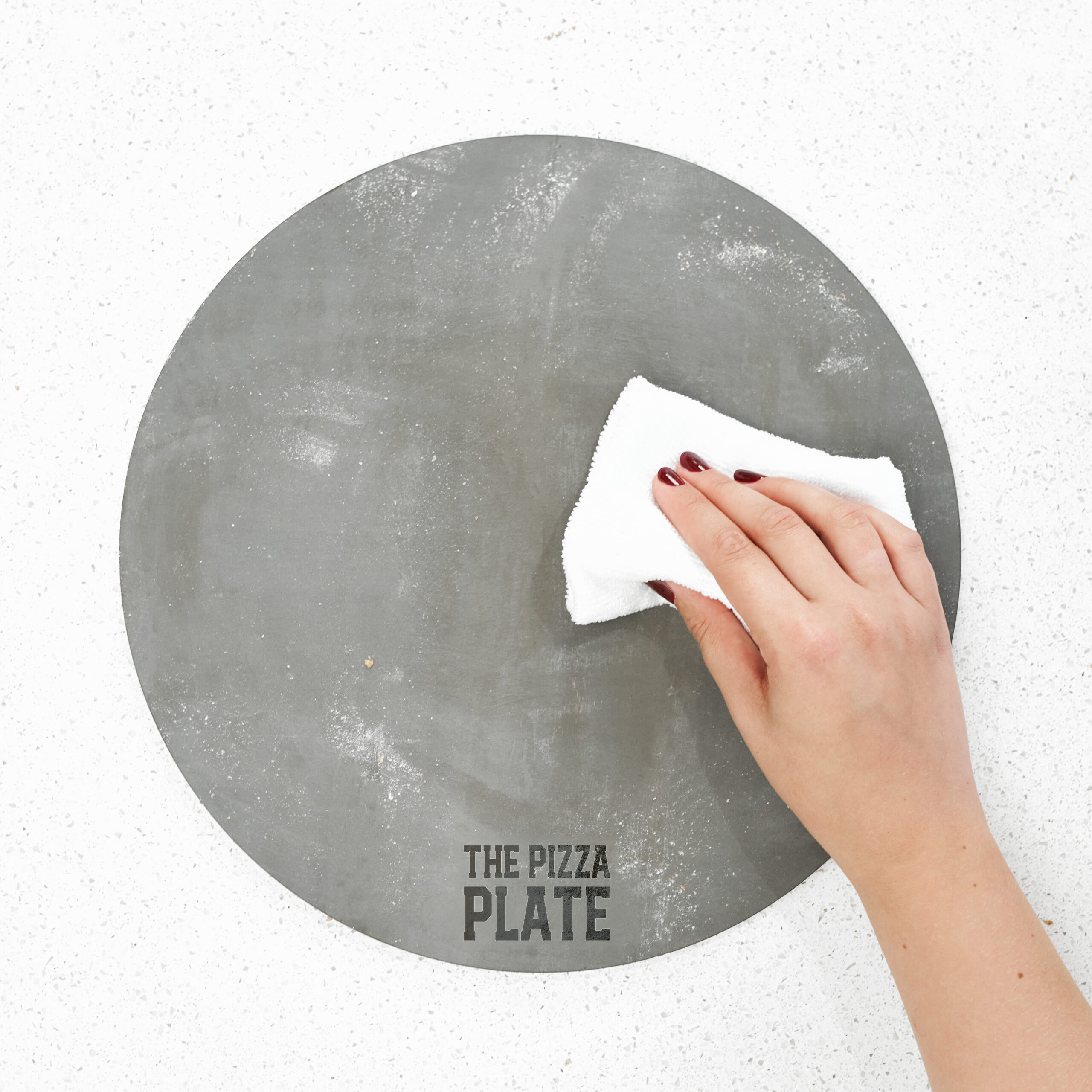 thumbnail image 2 of Arterameferro Iron Pizza Plate – Thin Ferratelle Mold, Aluminum, Round, Floral Design, Made In Italy 2 of 5