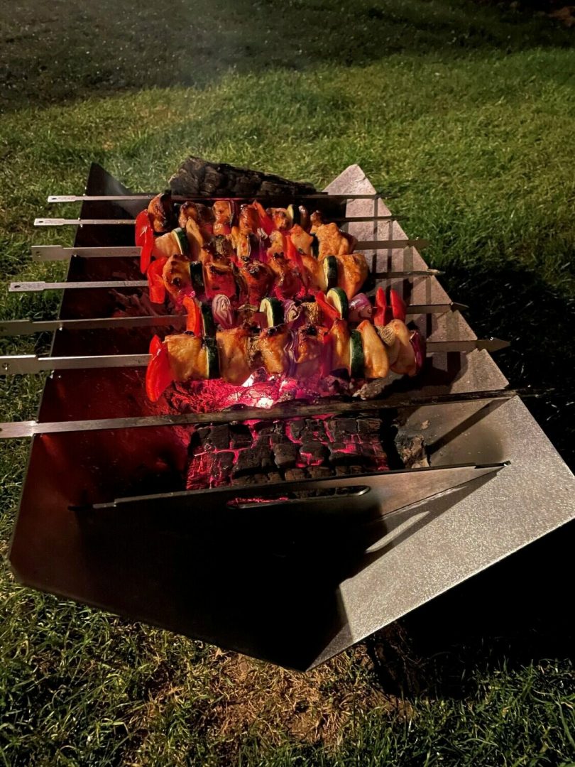 kebab fire pit for grilling